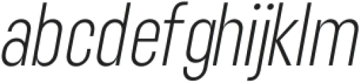 Lostfield Condensed light italic otf (300) Font LOWERCASE