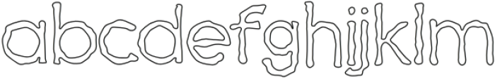 Love And Hearts Funky Outline otf (400) Font LOWERCASE
