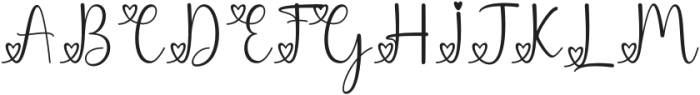 Love Lili Regular otf (400) Font UPPERCASE