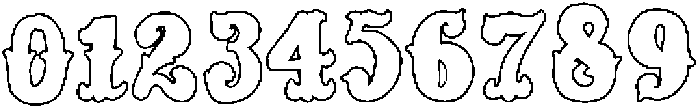 Love Parade Outline otf (400) Font OTHER CHARS