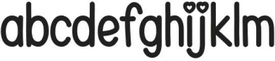 Love Rainbow Regular otf (400) Font LOWERCASE