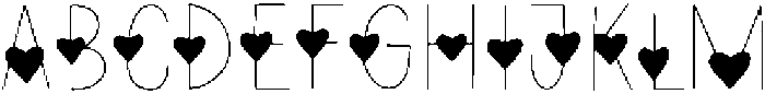 Love Regular otf (400) Font UPPERCASE