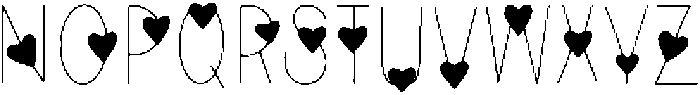 Love Regular otf (400) Font UPPERCASE