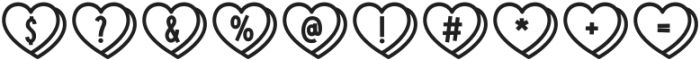 LoveHearts-Regular otf (400) Font OTHER CHARS