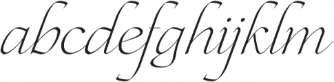 Lovelace Script Extralight otf (200) Font LOWERCASE