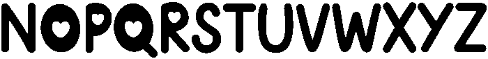Lovely Heart Regular otf (400) Font UPPERCASE