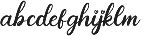 Lovely Magnolia otf (400) Font LOWERCASE