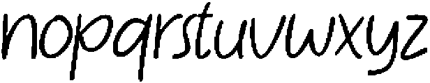 Lovely Picnic Slant otf (400) Font LOWERCASE