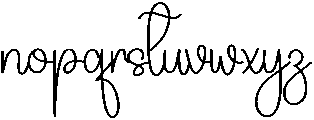 Lovely Regular otf (400) Font LOWERCASE