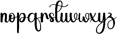 Lovely Regular otf (400) Font LOWERCASE