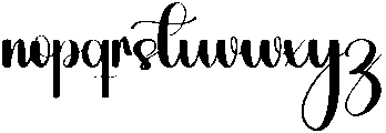 Lovely Regular otf (400) Font LOWERCASE