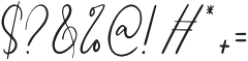 Lovely Signature otf (400) Font OTHER CHARS