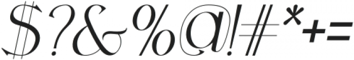 Lovers in London Serif - Italic otf (400) Font OTHER CHARS