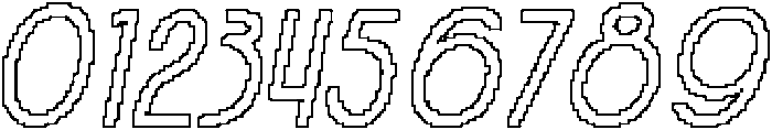 Lovnie Pixel Outline otf (400) Font OTHER CHARS