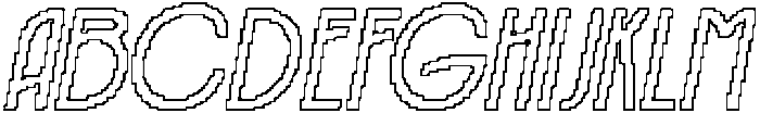 Lovnie Pixel Outline otf (400) Font UPPERCASE