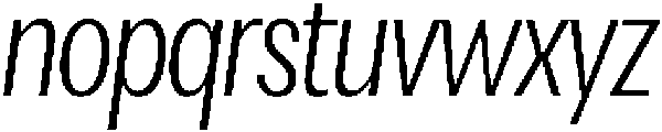 Loyaute Light Condensed Italic otf (300) Font LOWERCASE