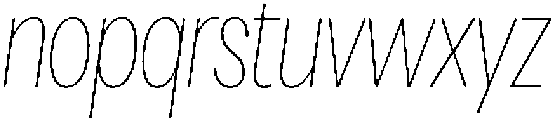 Loyaute Thin Condensed Italic otf (100) Font LOWERCASE