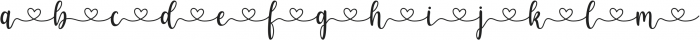 love story heart Solid otf (400) Font LOWERCASE