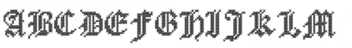 London CrossStitch Font UPPERCASE