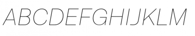 Lota Grotesque Alt 3 Thin Italic Font UPPERCASE