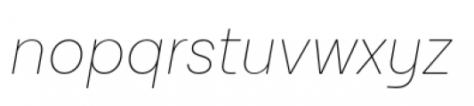 Lota Grotesque Alt 3 Thin Italic Font LOWERCASE