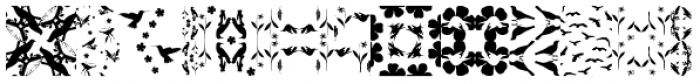 LoveBirds Pattern Font LOWERCASE