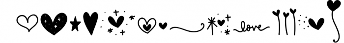 Love Day - Cute Handwritten Font with Valentine Doodles! Font LOWERCASE