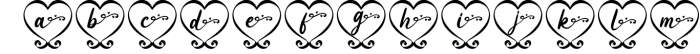 Love Pendant Monogram Font LOWERCASE
