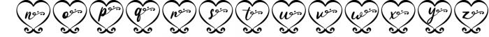 Love Pendant Monogram Font LOWERCASE