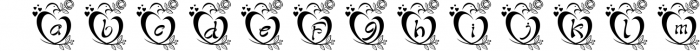 Loveena Monogram Font LOWERCASE