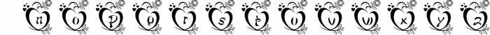 Loveena Monogram Font LOWERCASE