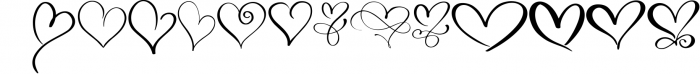 Lovingly Symbol Flourish Hearts Font Font UPPERCASE