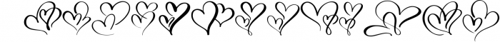 Lovingly Symbol Flourish Hearts Font Font LOWERCASE