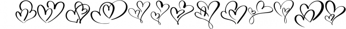 Lovingly Symbol Flourish Hearts Font Font LOWERCASE