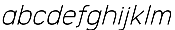 Logico Sans Light Italic Font LOWERCASE