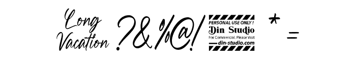 Long Vacation Personal Use Only Font OTHER CHARS