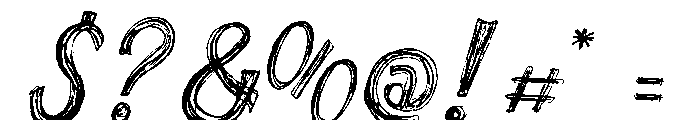 Looks Scratchy Font OTHER CHARS