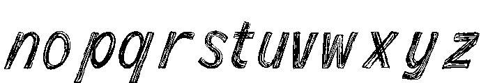 Looks Scratchy Font LOWERCASE