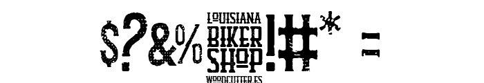 Louisiana Biker Shop Font OTHER CHARS