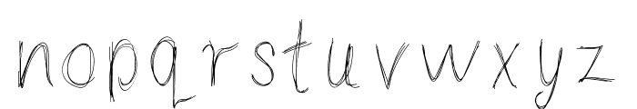 LoulousScribble Font LOWERCASE