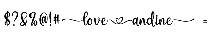 Love Andine Demo Font OTHER CHARS