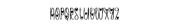 Love February Font LOWERCASE