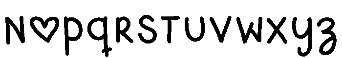 Love2 Font LOWERCASE