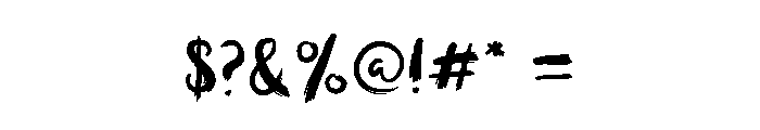 Loveya Brush Regular Font OTHER CHARS