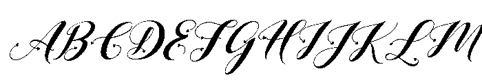 Loveya Script Italic Regular Font UPPERCASE