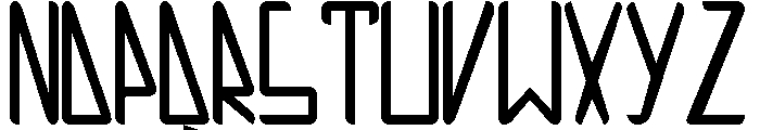 low x -line Font UPPERCASE