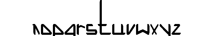 low x -line Font LOWERCASE