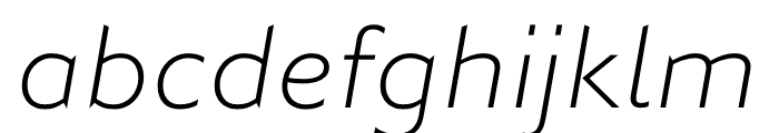 London Thin Italic Font LOWERCASE