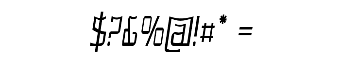 Lorgun-CondensedItalic Font OTHER CHARS