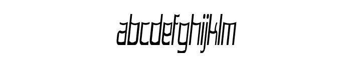 Lorgun-ExtracondensedItalic Font LOWERCASE